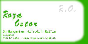 roza ostor business card